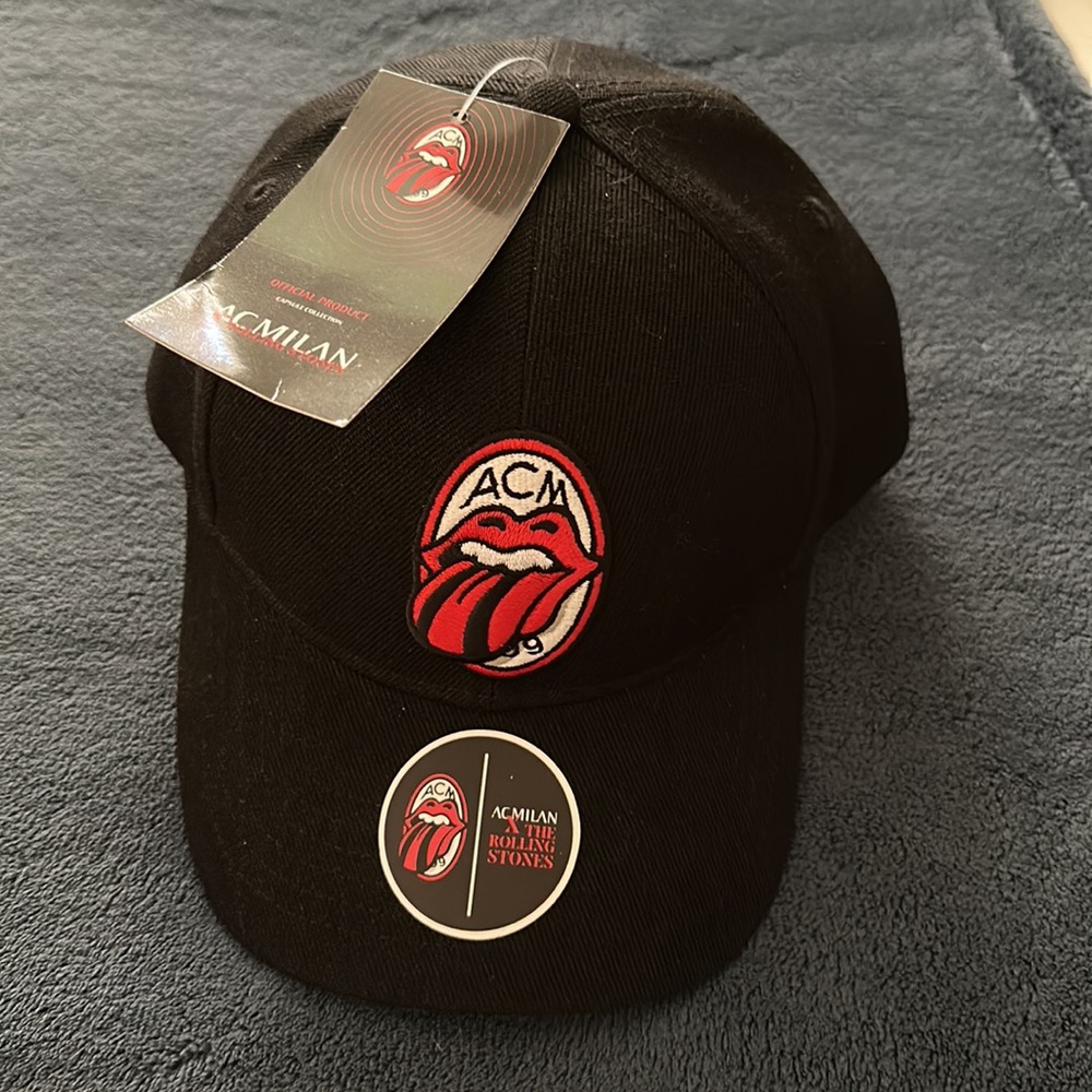 AC Milan x Rolling Stones Collab - Unisex Hat - Black and Red